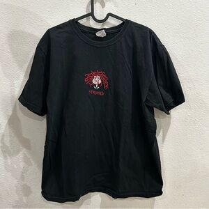 Black T-Shirt with Red Graphic